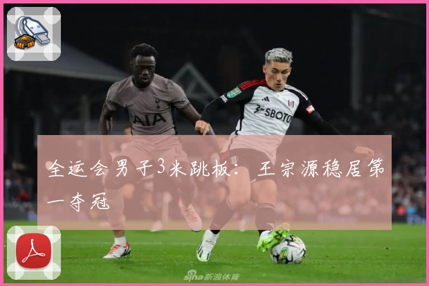 全运会男子3米跳板：王宗源稳居第一夺冠